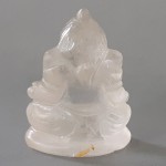 KG-071 White Clear crystal stone Quartz hand carved in Lord Ganesh Ganesha Indian om yoga Hindu God deity talisman Buddha Amulet Statue